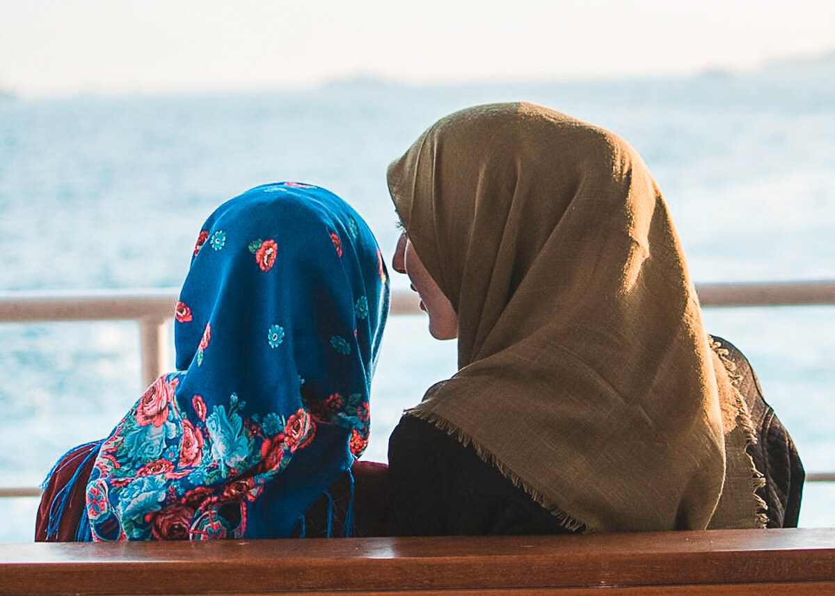 women talking after help from hope center